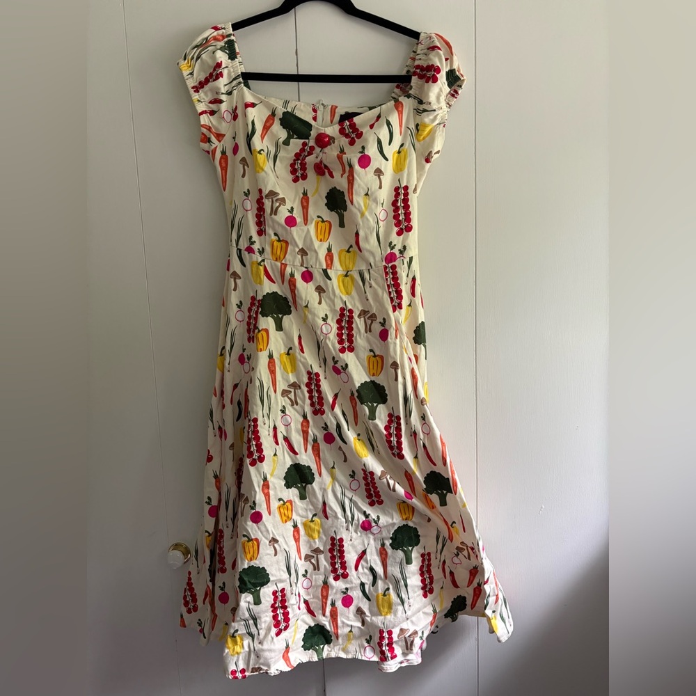 Collectif Veggie Fit & Flare Dress